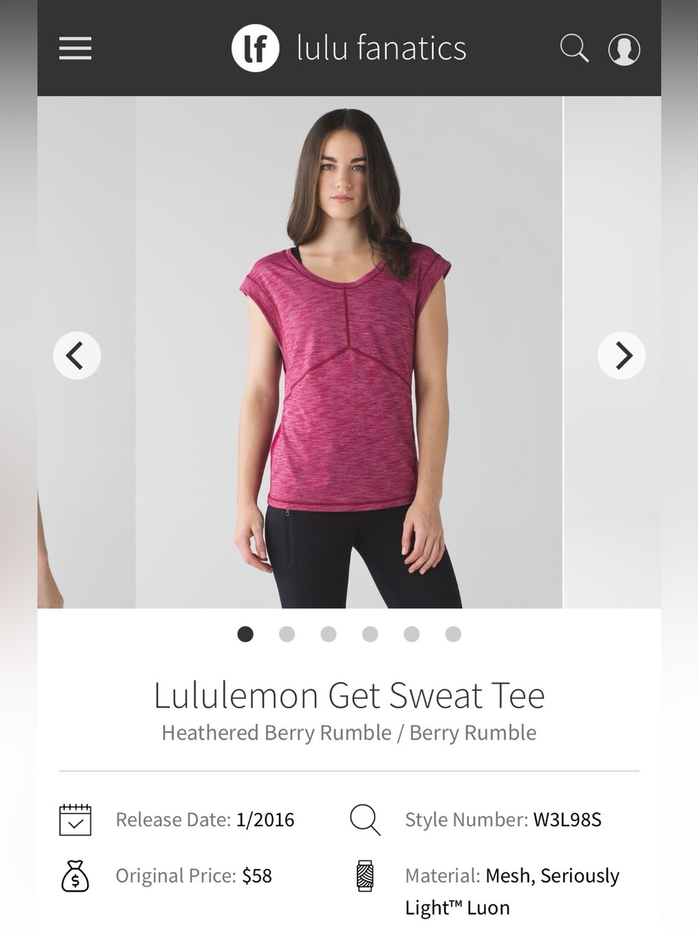 Lululemon Get Sweat Tee - Women's